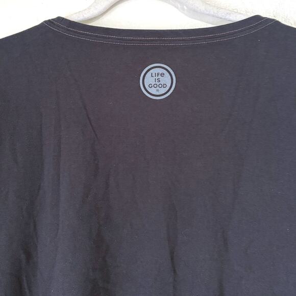 LIFE IS GOOD NWT Crusher Pumpkin Leaves Long Sleeve Tee in Dark Gray Size XL - Picture 4 of 9